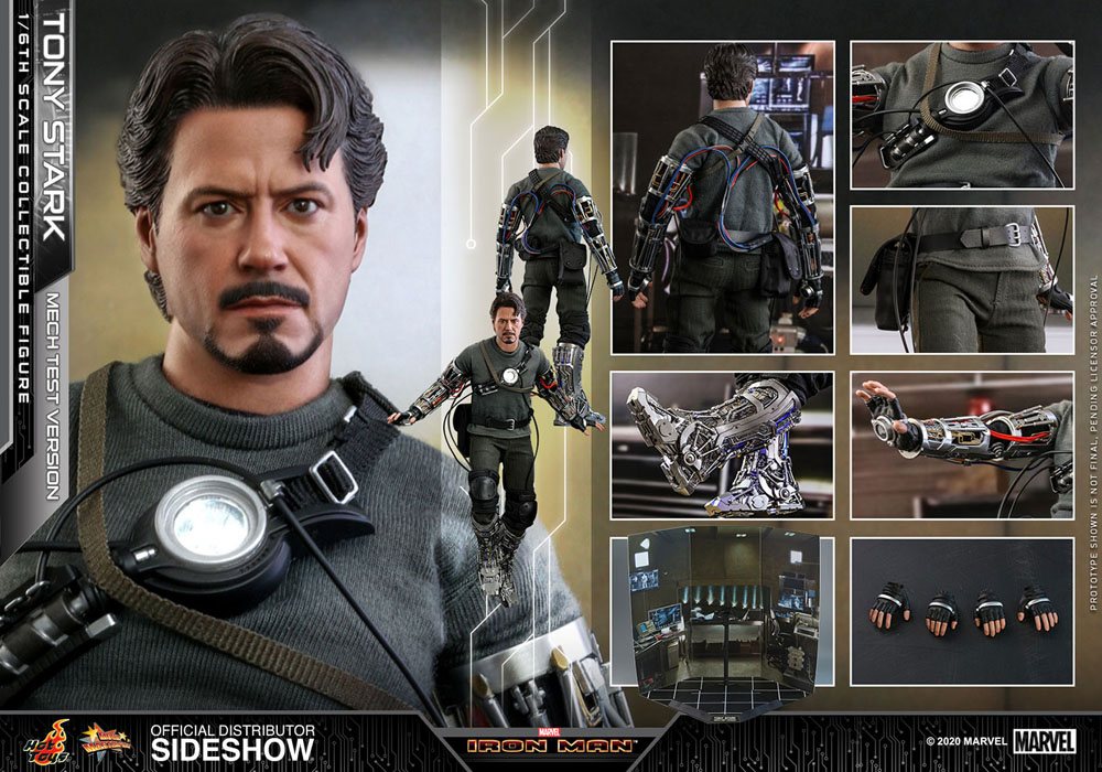 HOT TOYS - Iron Man Movie Masterpiece Action Figure 1/6 Tony Stark (Mech Test Version) MMS581
