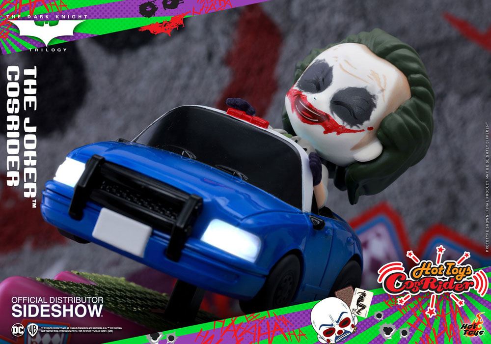 HOT TOYS - Dc Comics - Batman The Dark Knight Cosrider Mini Figure with Sound & Light Up The Joker