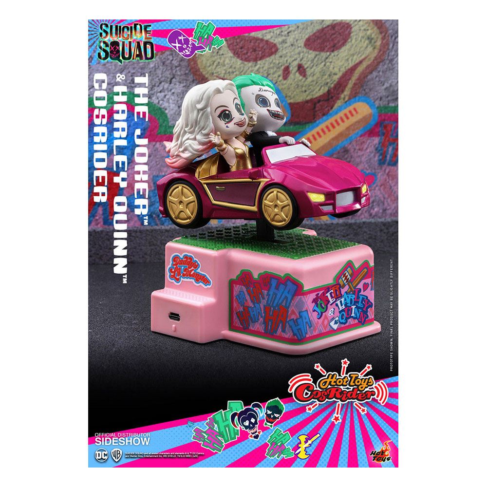 HOT TOYS - Dc Comics - Suicide Squad Cosrider Mini Figure with Sound & Light Up The Joker & Harley Quinn