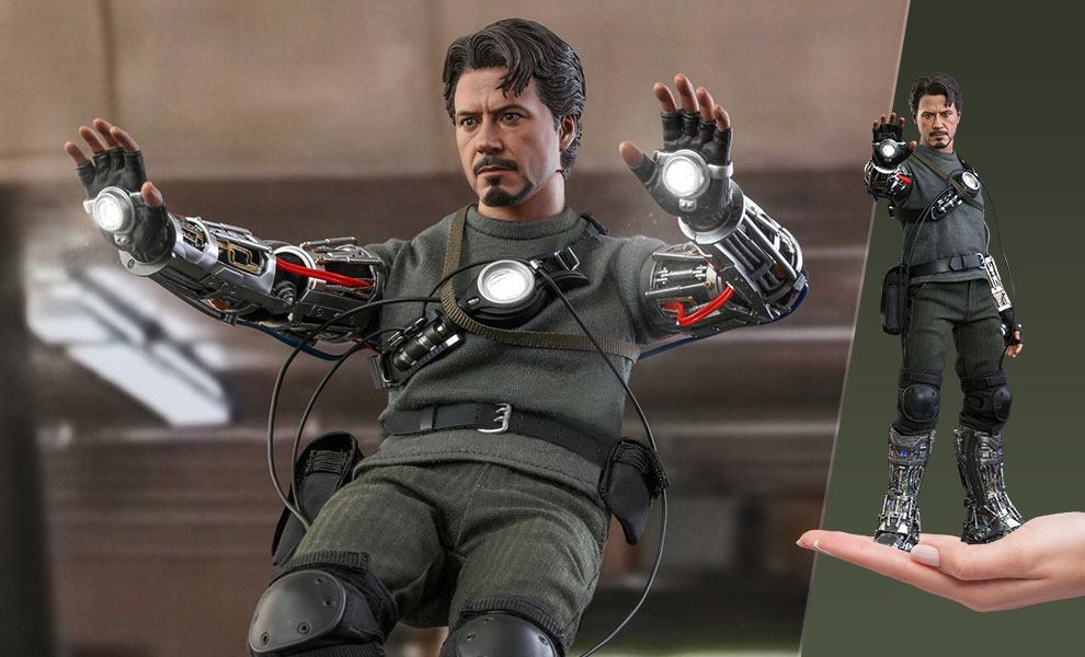 HOT TOYS - Marvel - Iron Man Movie Masterpiece 1:6 Action Doll Tony Stark (Mech Test DeLuxe Ver) MMS582