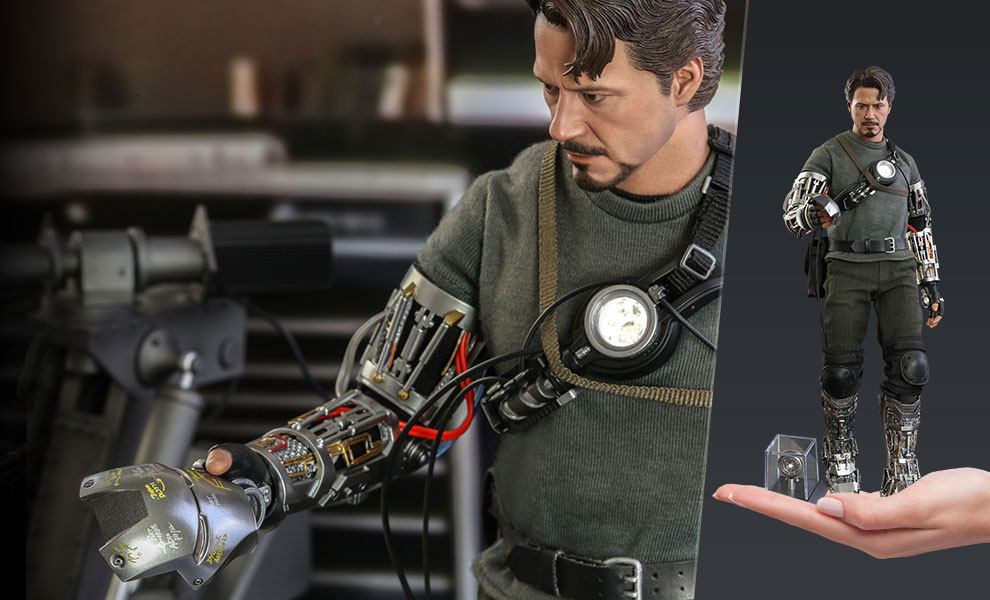 HOT TOYS - Marvel - Iron Man Movie Masterpiece 1:6 Action Doll Tony Stark (Mech Test DeLuxe Ver) MMS582