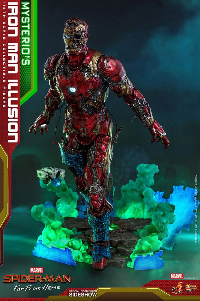 HOT TOYS - Marvel - Spider-Man Far from Home MMS Pvc 1:6 Action Doll Mysterio's Iron Man Illusion