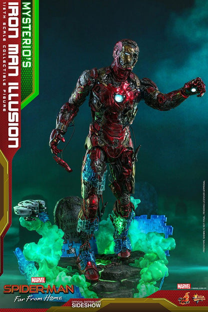 HOT TOYS - Marvel - Spider-Man Far from Home MMS Pvc 1:6 Action Doll Mysterio's Iron Man Illusion