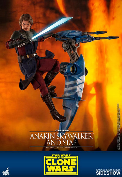 HOT TOYS - Star Wars The Clone Wars 1:6 Action Doll Anakin Skywalker & Stap Set TMS020