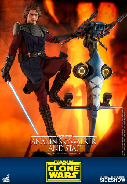 HOT TOYS - Star Wars The Clone Wars 1:6 Action Doll Anakin Skywalker & Stap Set TMS020