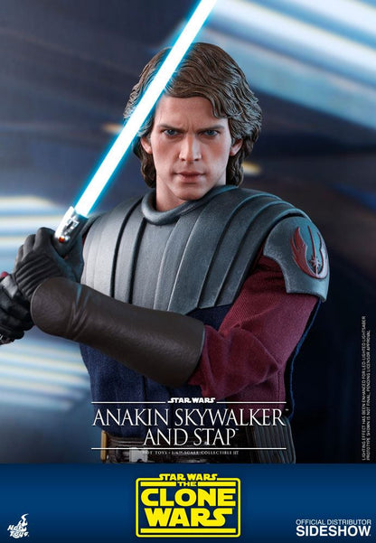 HOT TOYS - Star Wars The Clone Wars 1:6 Action Doll Anakin Skywalker & Stap Set TMS020