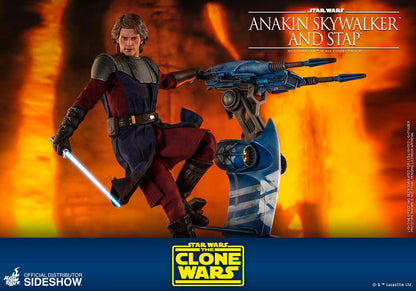 HOT TOYS - Star Wars The Clone Wars 1:6 Action Doll Anakin Skywalker & Stap Set TMS020