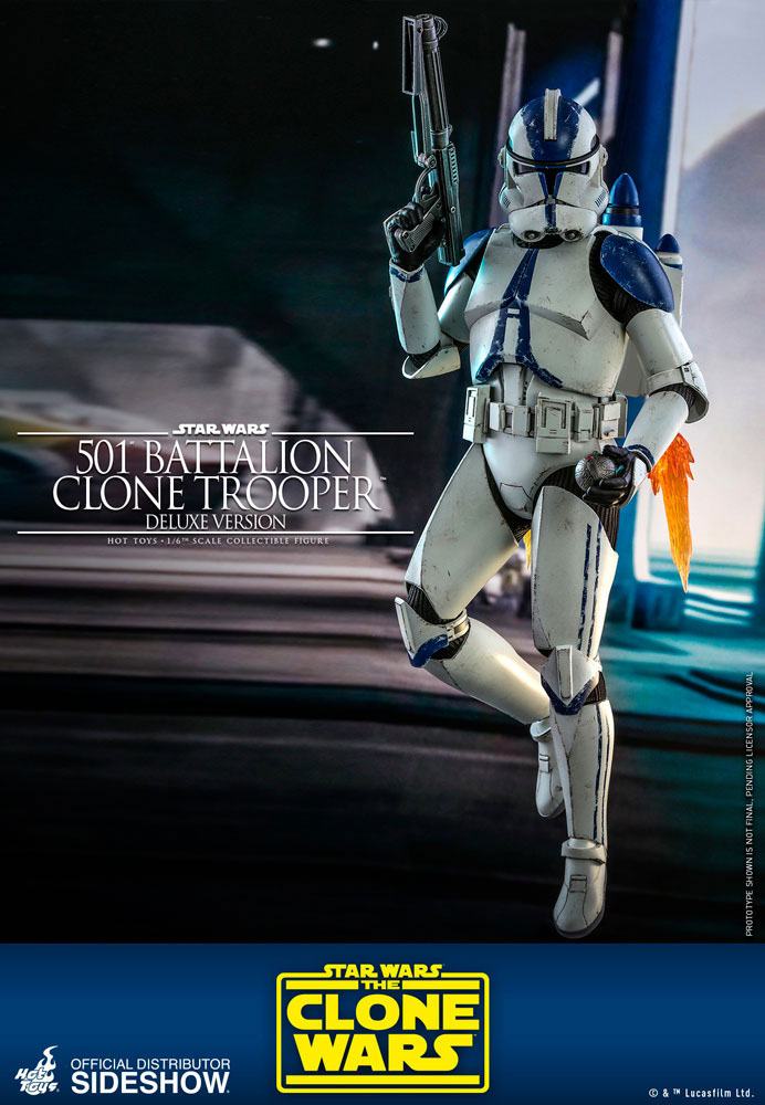 HOT TOYS - Star Wars The Clone Wars 1:6 Action Doll 501st Battalion Clone Trooper (DeLuxe) TMS023