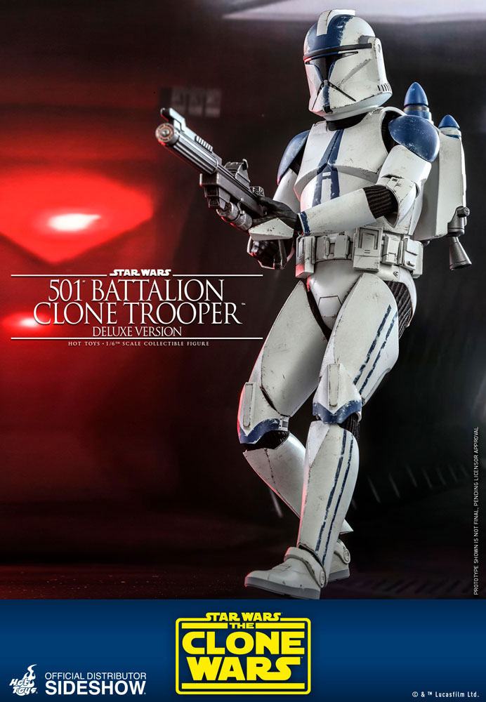 HOT TOYS - Star Wars The Clone Wars 1:6 Action Doll 501st Battalion Clone Trooper (DeLuxe) TMS023