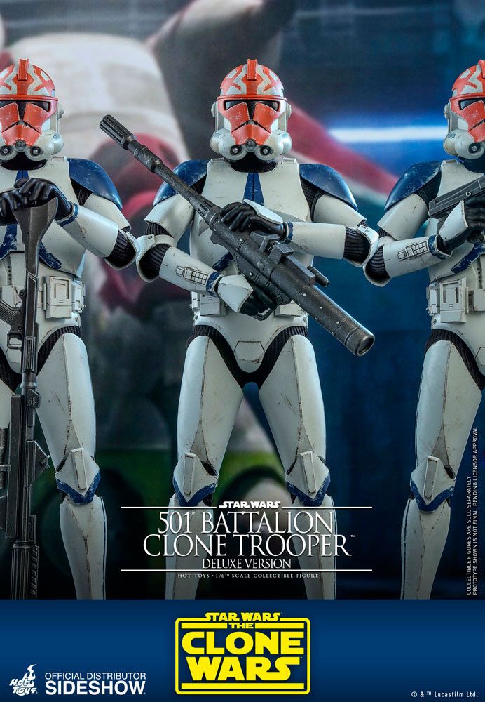 HOT store TOYS TMS023 STAR WARS : THE CLONE WARS – 501ST CLONE TROOPER - Deluxe