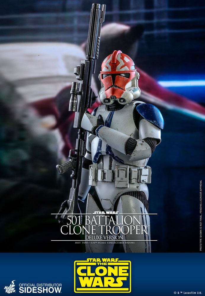 HOT TOYS - Star Wars The Clone Wars 1:6 Action Doll 501st Battalion Clone Trooper (DeLuxe) TMS023