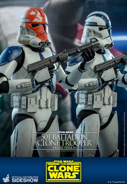 HOT TOYS - Star Wars The Clone Wars 1:6 Action Doll 501st Battalion Clone Trooper (DeLuxe) TMS023