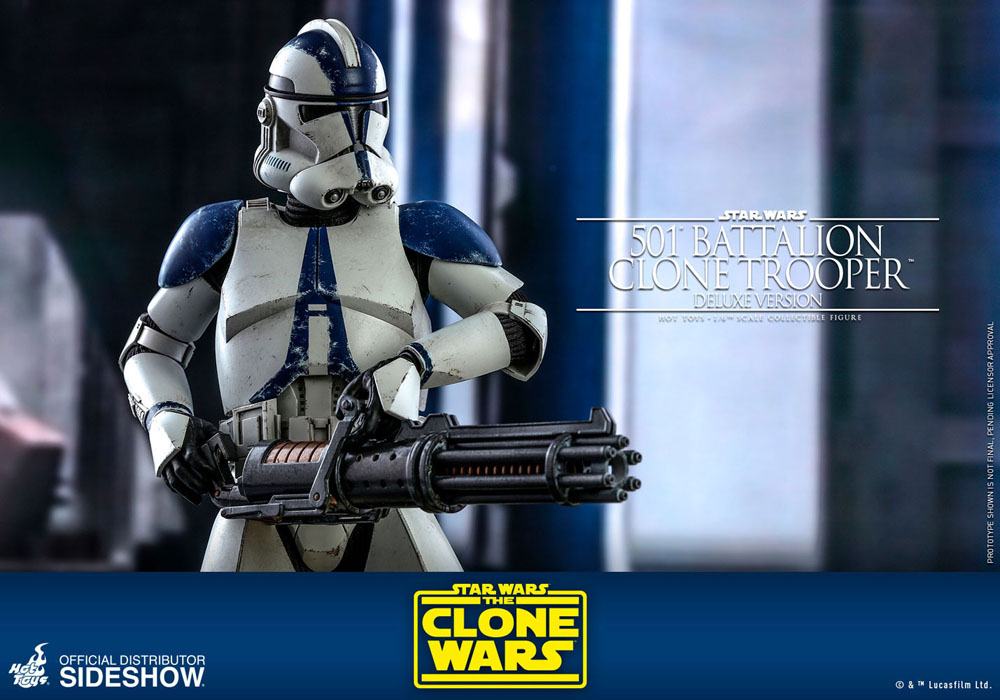 HOT TOYS - Star Wars The Clone Wars 1:6 Action Doll 501st Battalion Clone Trooper (DeLuxe) TMS023