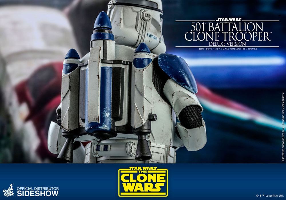 HOT TOYS - Star Wars The Clone Wars 1:6 Action Doll 501st Battalion Clone Trooper (DeLuxe) TMS023