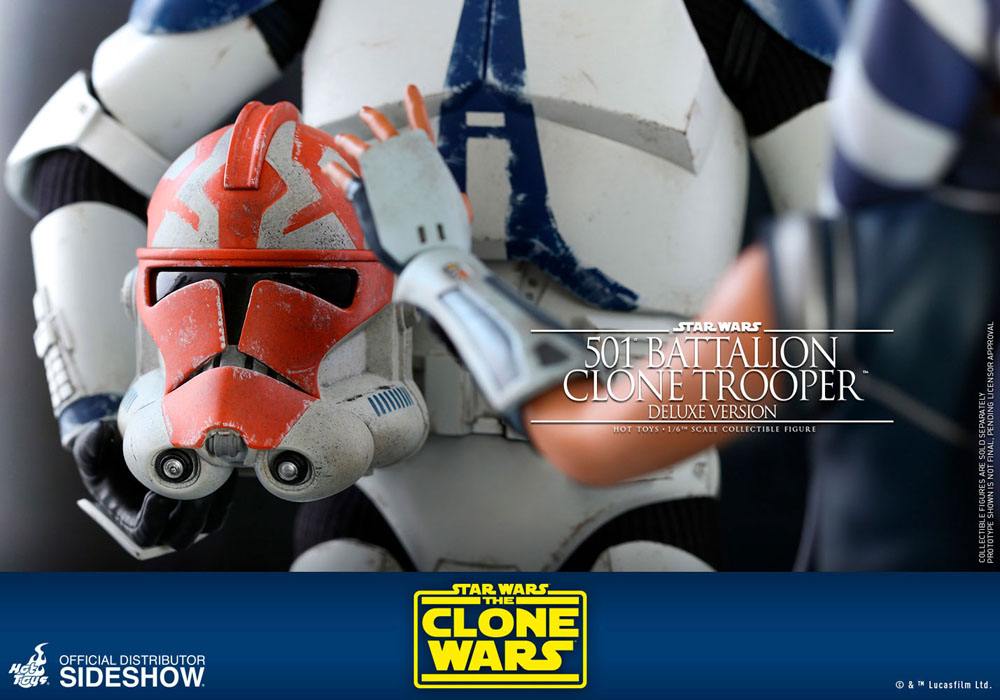 HOT TOYS - Star Wars The Clone Wars 1:6 Action Doll 501st Battalion Clone Trooper (DeLuxe) TMS023