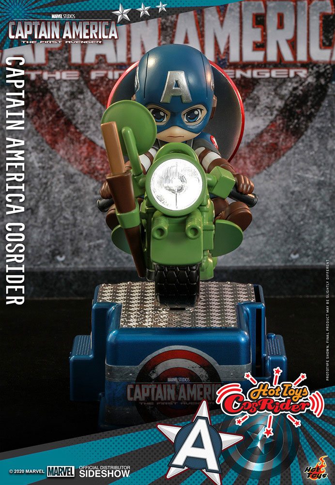 HOT TOYS - Marvel - Comics Cosrider Mini Figure with Sound & Light Up Captain America