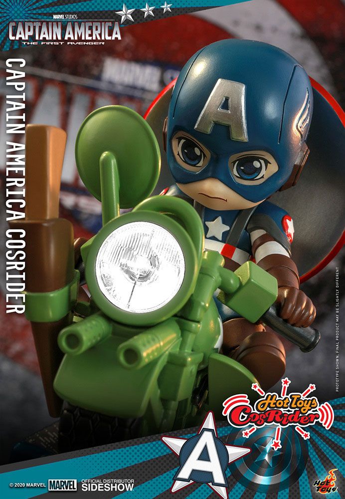 HOT TOYS - Marvel - Comics Cosrider Mini Figure with Sound & Light Up Captain America