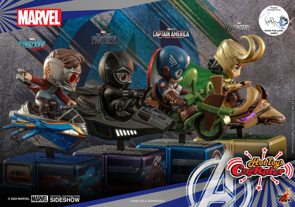 HOT TOYS - Marvel - Comics Cosrider Mini Figure with Sound & Light Up Loki
