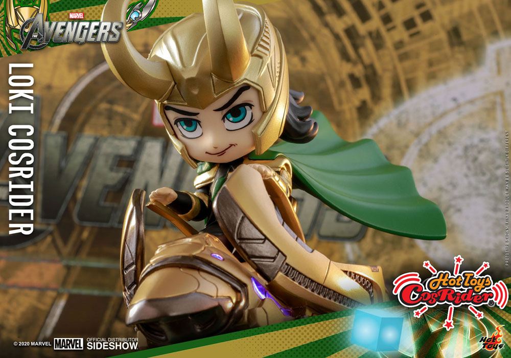 HOT TOYS - Marvel - Comics Cosrider Mini Figure with Sound & Light Up Loki