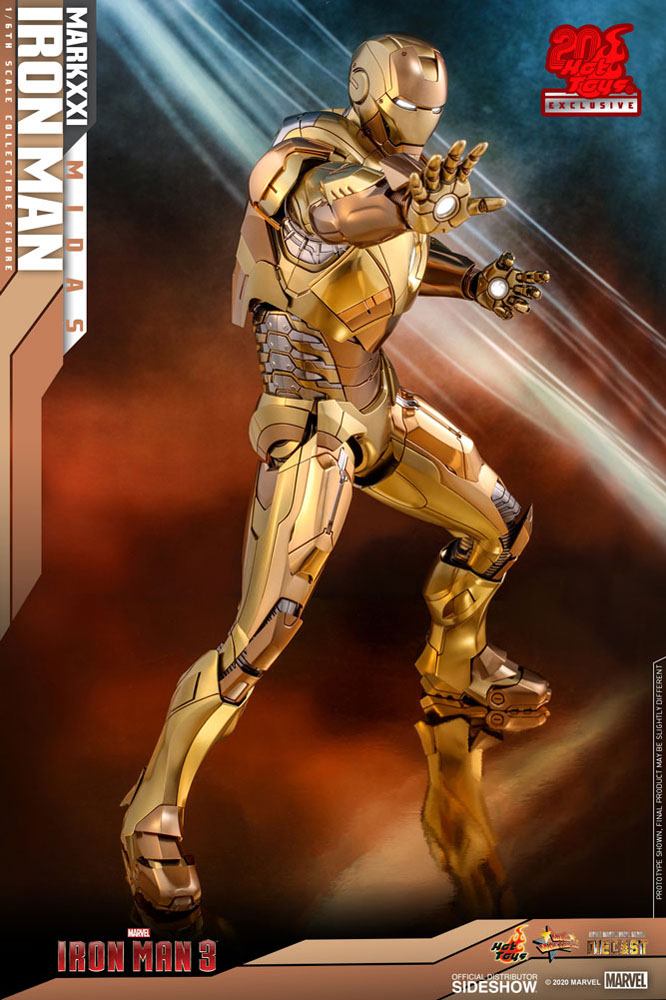 HOT TOYS - Marvel - Iron Man 3 Movie Masterpiece Die Cast 1:6 Action Doll Iron Man Mark XXI Midas Hot Toys EXCLUSIVE MMS586 - D36