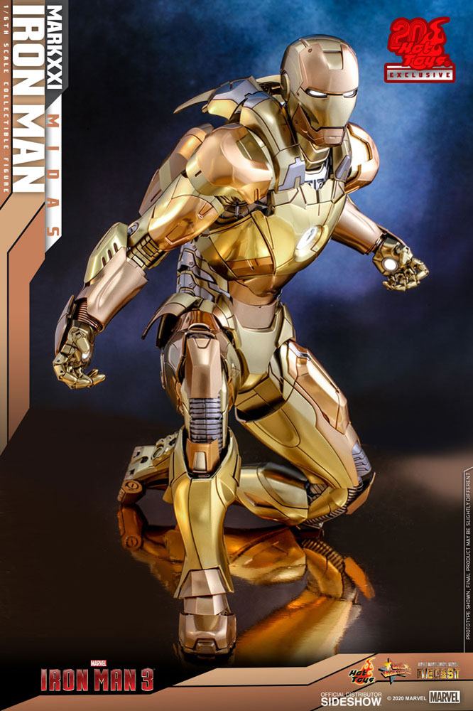 HOT TOYS - Marvel - Iron Man 3 Movie Masterpiece Die Cast 1:6 Action Doll Iron Man Mark XXI Midas Hot Toys EXCLUSIVE MMS586 - D36