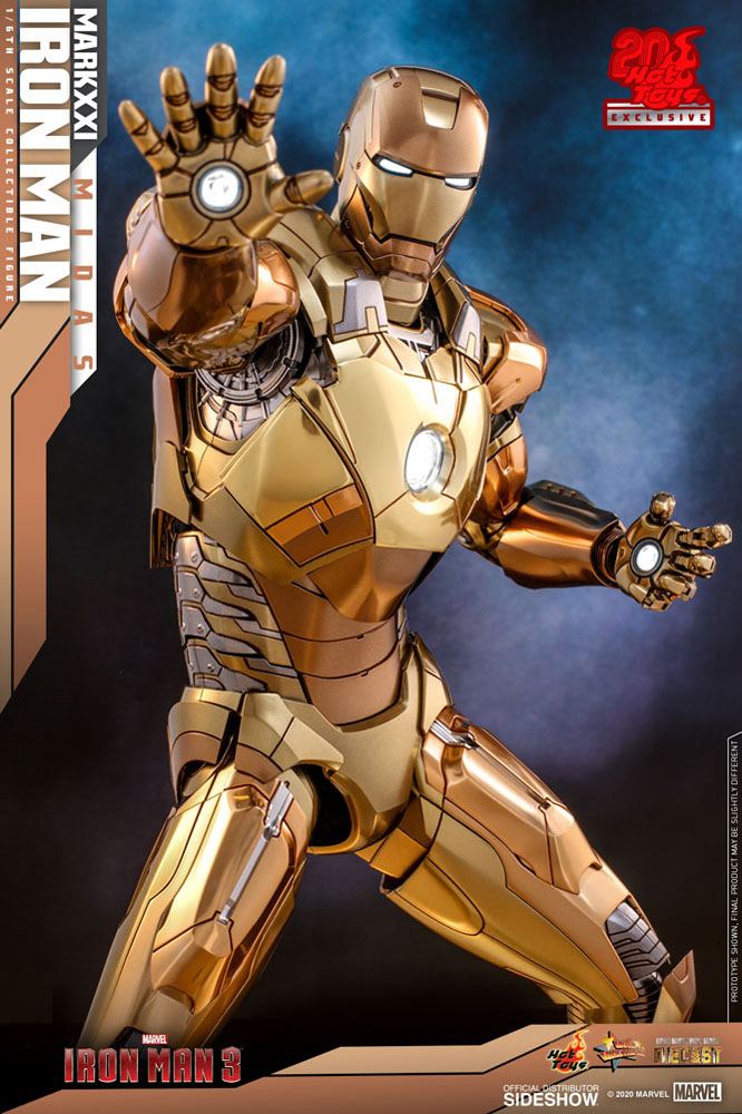 HOT TOYS - Marvel - Iron Man 3 Movie Masterpiece Die Cast 1:6 Action Doll Iron Man Mark XXI Midas Hot Toys EXCLUSIVE MMS586 - D36