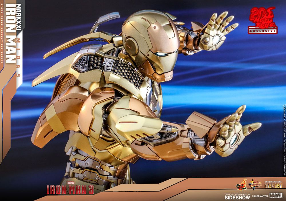 HOT TOYS - Marvel - Iron Man 3 Movie Masterpiece Die Cast 1:6 Action Doll Iron Man Mark XXI Midas Hot Toys EXCLUSIVE MMS586 - D36