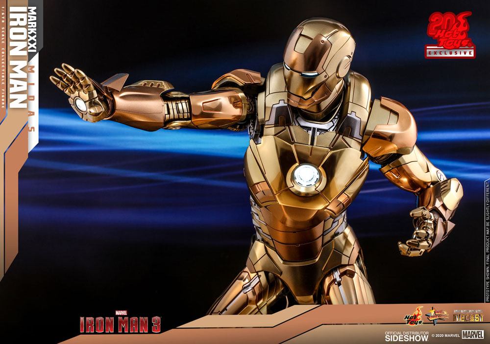 HOT TOYS - Marvel - Iron Man 3 Movie Masterpiece Die Cast 1:6 Action Doll Iron Man Mark XXI Midas Hot Toys EXCLUSIVE MMS586 - D36