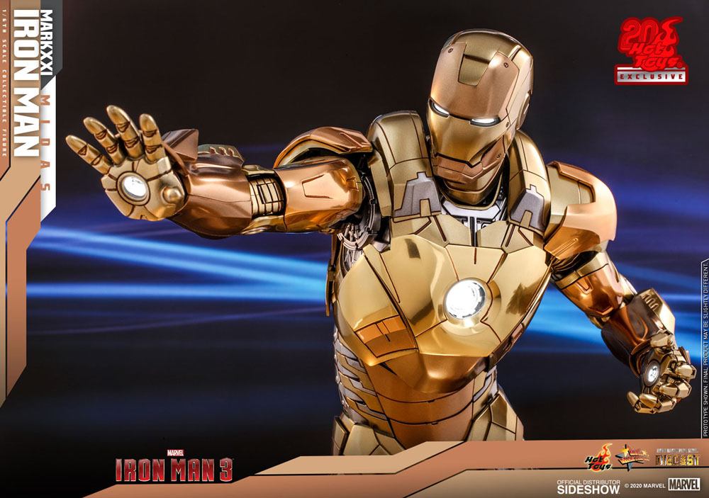 HOT TOYS - Marvel - Iron Man 3 Movie Masterpiece Die Cast 1:6 Action Doll Iron Man Mark XXI Midas Hot Toys EXCLUSIVE MMS586 - D36