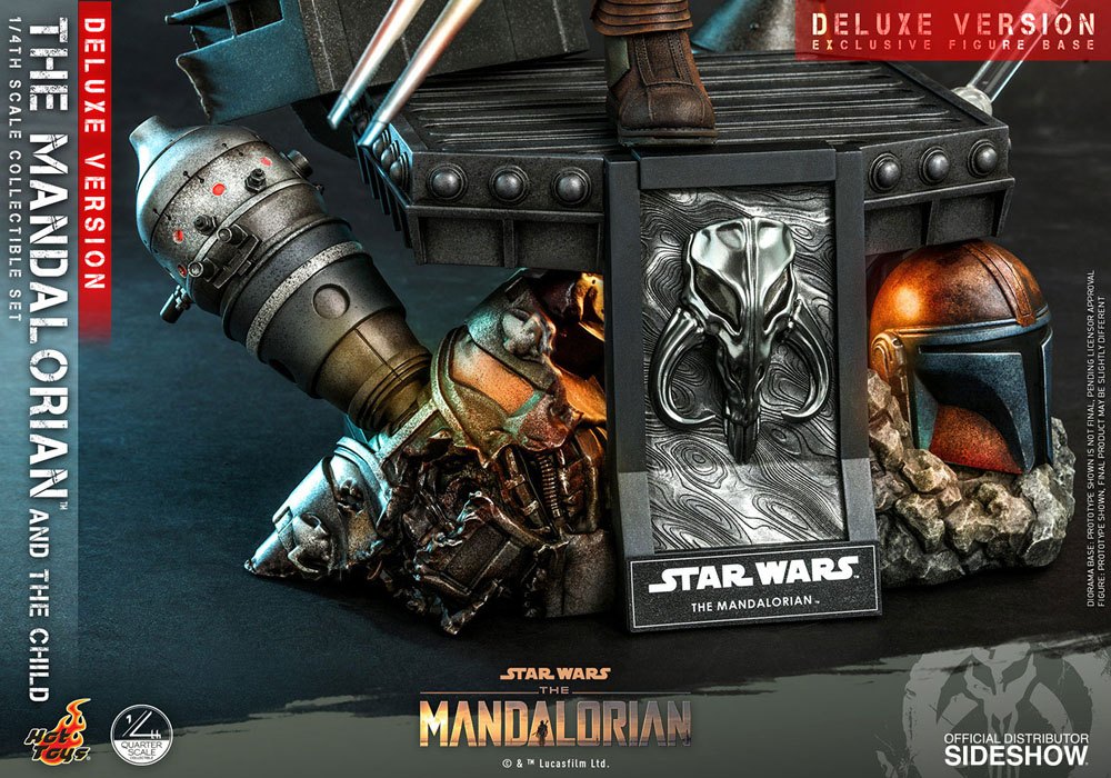 HOT TOYS - Star Wars The Mandalorian 1:4 Action Doll 2 Pack The Mandalorian & The Child DeLuxe QS017