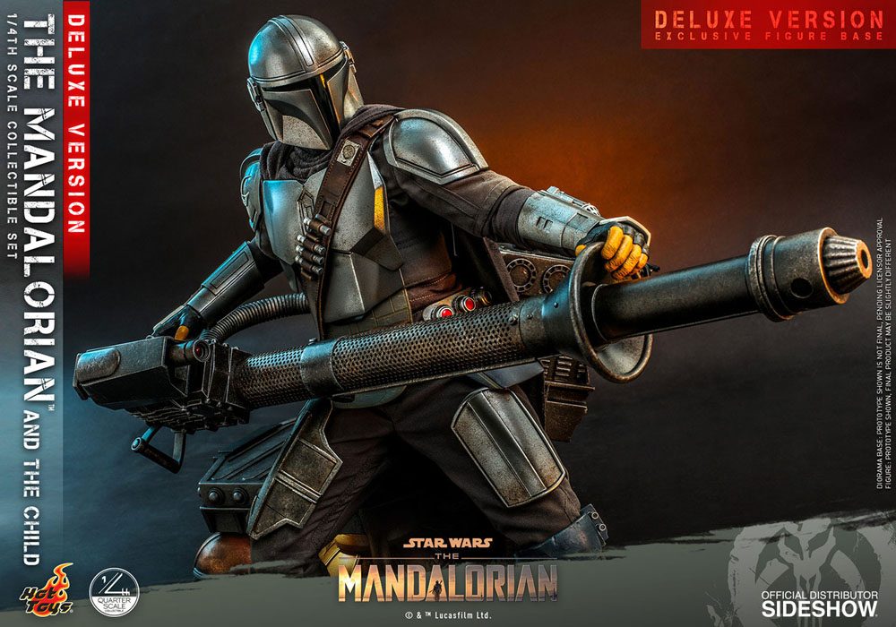 HOT TOYS - Star Wars The Mandalorian 1:4 Action Doll 2 Pack The Mandalorian & The Child DeLuxe QS017