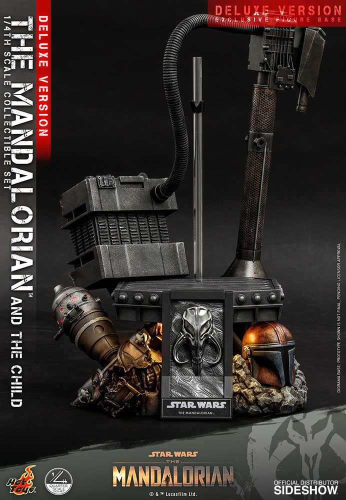 HOT TOYS - Star Wars The Mandalorian 1:4 Action Doll 2 Pack The Mandalorian & The Child DeLuxe QS017