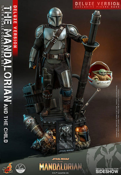 HOT TOYS - Star Wars The Mandalorian 1:4 Action Doll 2 Pack The Mandalorian & The Child DeLuxe QS017