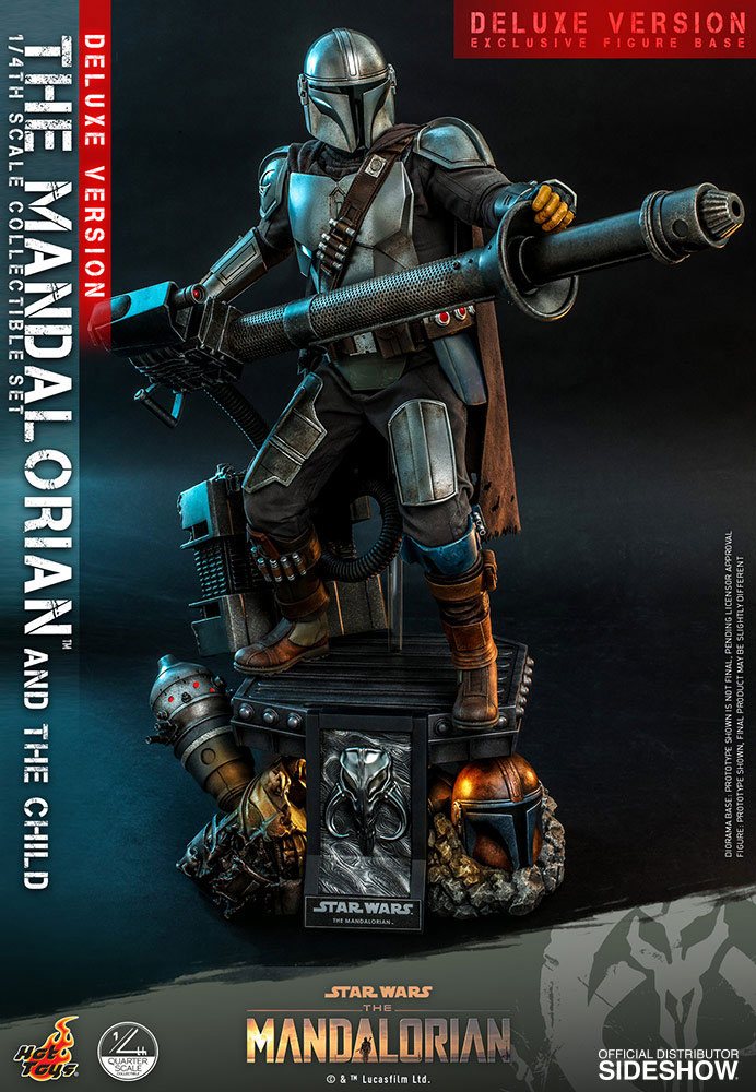 HOT TOYS - Star Wars The Mandalorian 1:4 Action Doll 2 Pack The Mandalorian & The Child DeLuxe QS017