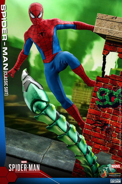 HOT TOYS - Marvel - Spider-Man Videogame Masterpiece 1:6 Action Doll Spider-Man Classic Suit