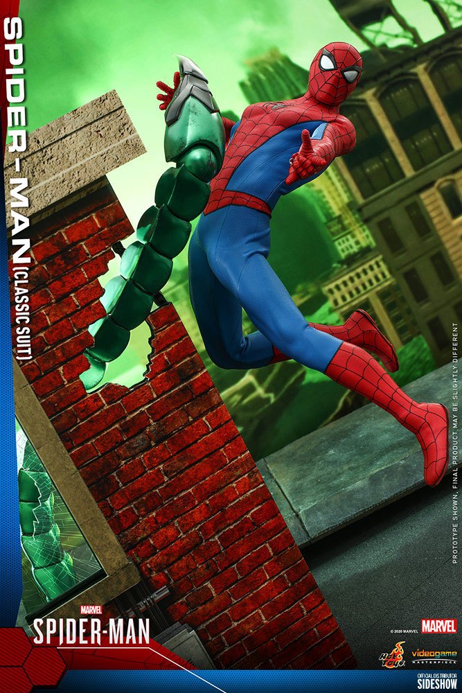 HOT TOYS - Marvel - Spider-Man Videogame Masterpiece 1:6 Action Doll Spider-Man Classic Suit