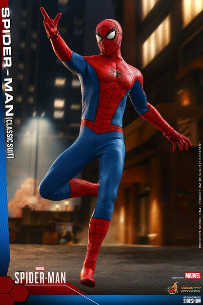 HOT TOYS - Marvel - Spider-Man Videogame Masterpiece 1:6 Action Doll Spider-Man Classic Suit