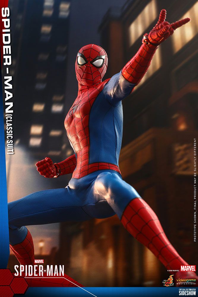 HOT TOYS - Marvel - Spider-Man Videogame Masterpiece 1:6 Action Doll Spider-Man Classic Suit