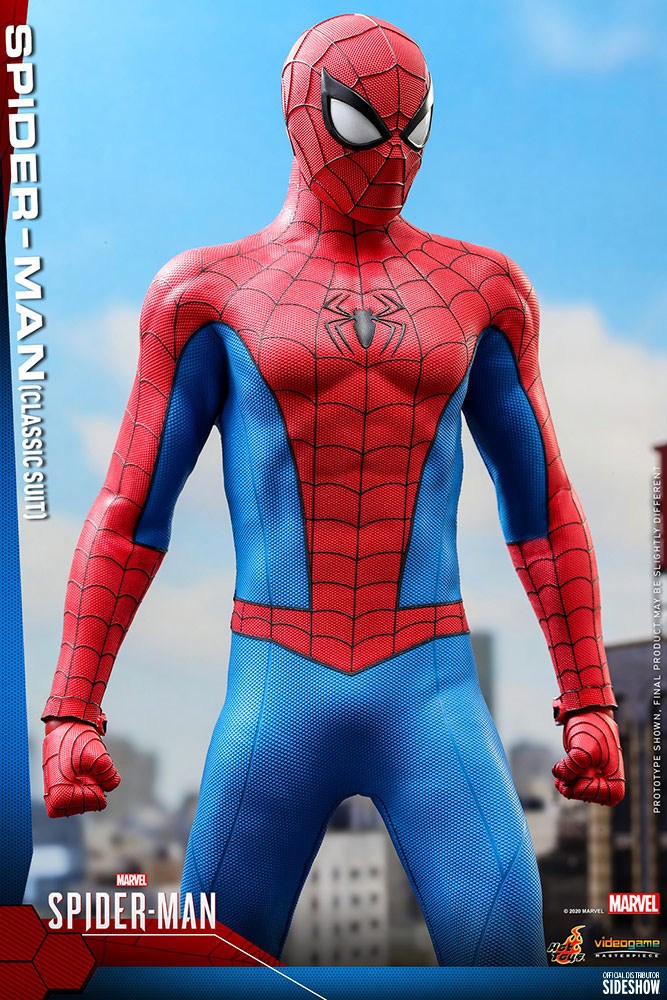 HOT TOYS - Marvel - Spider-Man Videogame Masterpiece 1:6 Action Doll Spider-Man Classic Suit