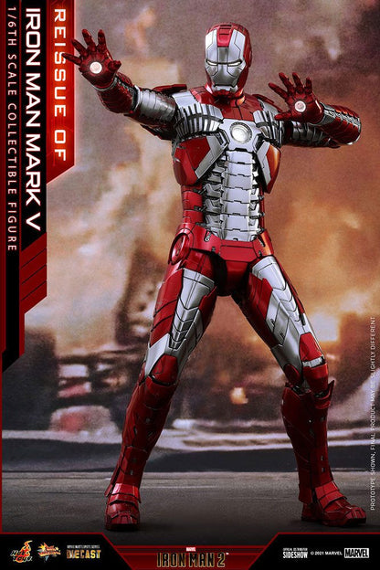 HOT TOYS - Marvel - Iron Man 2 - Mark V - Die Cast Movie Masterpiece 1:6 Action Doll MMS400 - D18