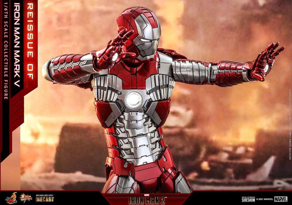 HOT TOYS - Marvel - Iron Man 2 - Mark V - Die Cast Movie Masterpiece 1:6 Action Doll MMS400 - D18