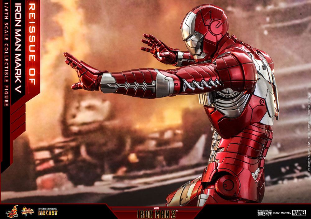 HOT TOYS - Marvel - Iron Man 2 - Mark V - Die Cast Movie Masterpiece 1:6 Action Doll MMS400 - D18