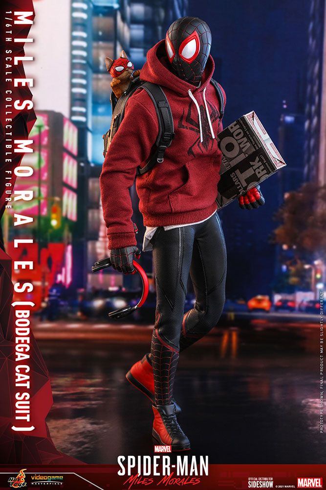 HOT TOYS - Marvel - Spider-Man Miles Morales Videogame Bodega Cat Suit 1:6 Action Doll VGM050