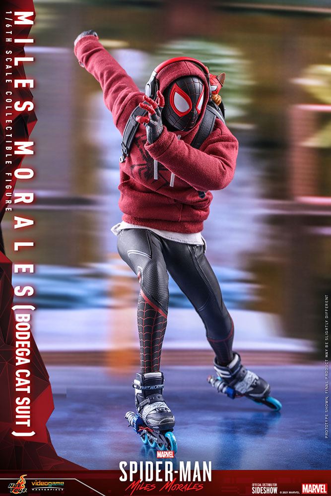 HOT TOYS - Marvel - Spider-Man Miles Morales Videogame Bodega Cat Suit 1:6 Action Doll VGM050