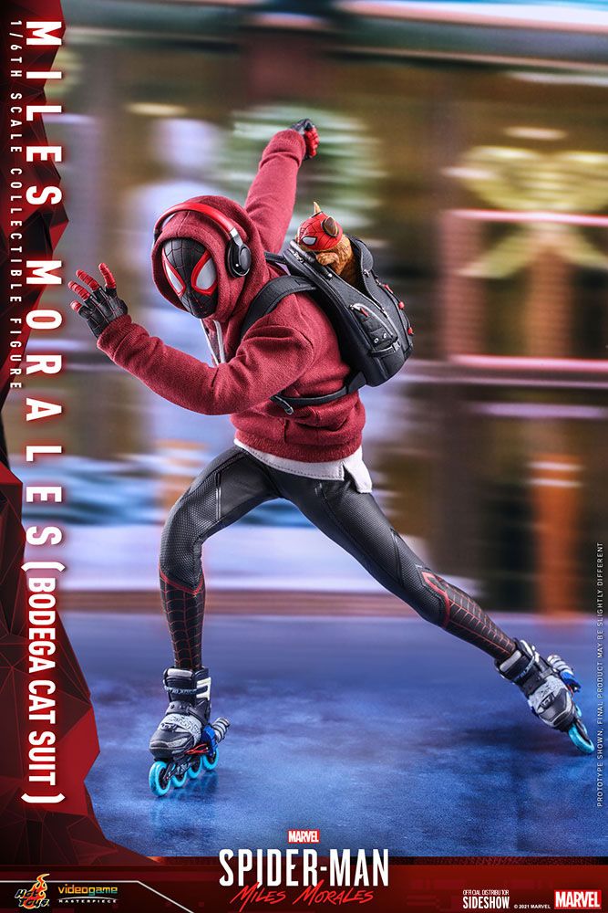 HOT TOYS - Marvel - Spider-Man Miles Morales Videogame Bodega Cat Suit 1:6 Action Doll VGM050