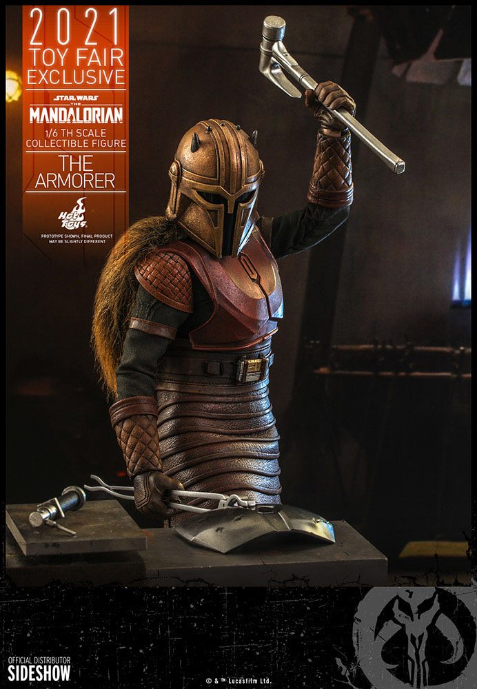 HOT TOYS - Star Wars The Mandalorian 1:6 Action Doll The Armorer 2021 Toy Fair EXCLUSIVE TMS044