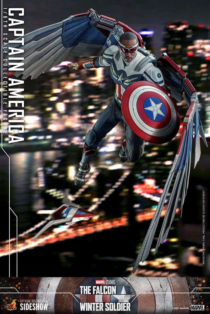 HOT TOYS - Marvel - The Falcon and The Winter Soldier Action Figure 1/6 Captain America