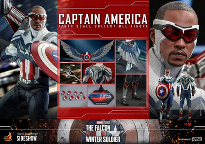 HOT TOYS - Marvel - The Falcon and The Winter Soldier Action Figure 1/6 Captain America