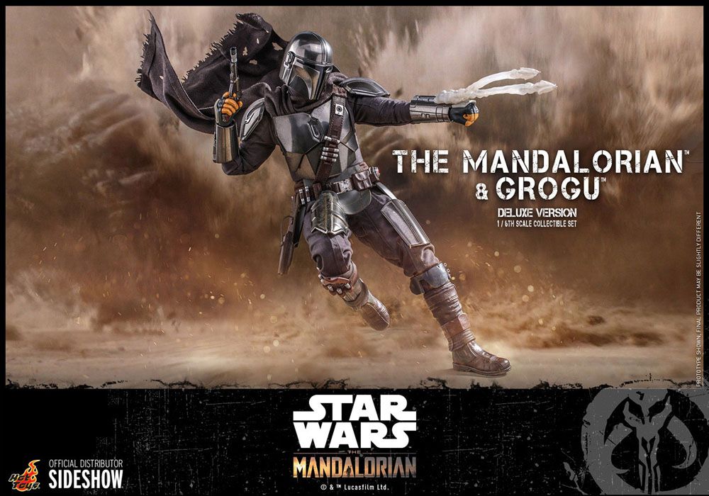 HOT TOYS - Star Wars The Mandalorian & Grogu DeLuxe Ver 1:6 Action Doll TMS052