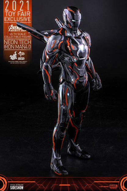 HOT TOYS - Marvel - Avengers Infinity War 1:6 Action Doll Iron Man Neon Tech 4.0 2021 Toy Fair EXCLUSIVE MMS597 - D39